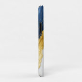Luxueus marineblauw & bladgoud marmer Case-Mate iPhone case (Achterkant/rechts)
