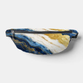 Luxueus marineblauw & bladgoud marmer heuptasje (Liggend)