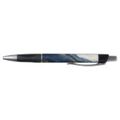Luxueus marineblauw & bladgoud marmer pen (Bodem)