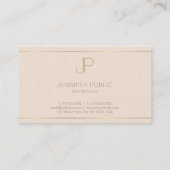Luxueus monogram Elegant Modern Elite Sjabloon Visitekaartje (Achterkant)
