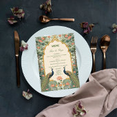 Luxueus Pichwai Indisch Trouwmenu Menu