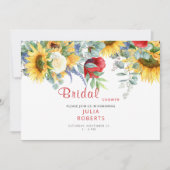 Luxueus rood bloemenToscaans Vrijgezellenfeest Kaart (Voorkant)