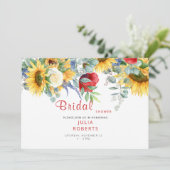 Luxueus rood bloemenToscaans Vrijgezellenfeest Kaart (Staand voorkant)