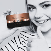 Luxueus Roos Gold Black met Faux Rhinestones Visitekaartje