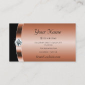Luxueus Roos Gold Black Shimmery Jewels Diamonds Visitekaartje (Achterkant)