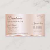 Luxueus Roos Gold Glamoureus met Mo Modern Visitekaartje (Achterkant)