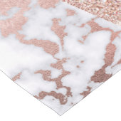 Luxueus Roos Gold Glitter Geometric Marble Korte Tafelloper (Hoek)