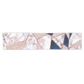 Luxueus Roos Gold Glitter Geometric Marble Korte Tafelloper (Horizontaal)