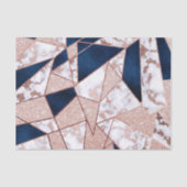 Luxueus Roos Gold Glitter Geometric Marble Tissuepapier (Voorkant)