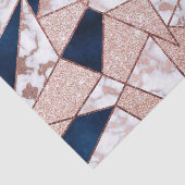 Luxueus Roos Gold Glitter Geometric Marble Tissuepapier (Detail)