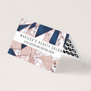 Luxueus Roos Gold Glitter Geometric Marble Visitekaartje
