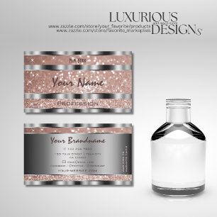 Luxueus Roos Gold Glitter Stars Silver Decor Visitekaartje