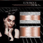 Luxueus Roos Gold Silver Glitter Luminous Stars Visitekaartje
