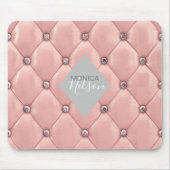 luxueus roos goudtufmonogram muismat (Voorkant)