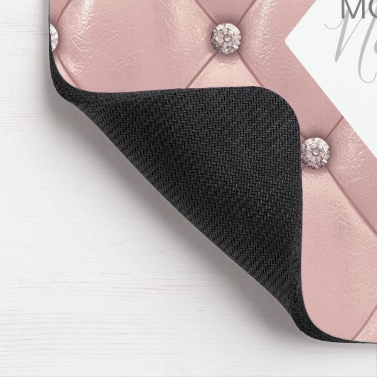 luxueus roos goudtufmonogram muismat (Hoek)