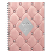 luxueus roos goudtufmonogram notitieboek (Voorkant)