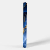 Luxueus saffier marmer agaat Case-Mate iPhone case (Achterkant / Rechts)