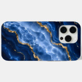 Luxueus saffier marmer agaat Case-Mate iPhone case (Achterkant (horizontaal))