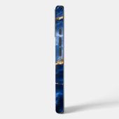 Luxueus saffier marmer agaat Case-Mate iPhone case (Achterkant / Links)