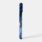 Luxueus saffier marmer agaat iPhone 15 case (Rechterkant)