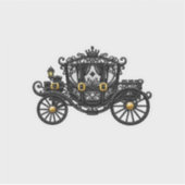 Luxueus sticker van Victoriaanse vakantietijd koet (Voorkant)