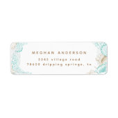 luxueus terugzendadres kustgebied etiket (Voorkant)