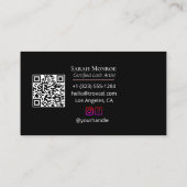 Luxueus wimperontwerp met QR-code Visitekaartje (Achterkant)
