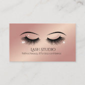 Luxueus wimperontwerp met QR-code Visitekaartje (Voorkant)