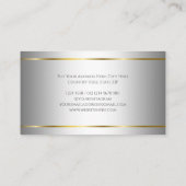 Luxueus, wit goud met de naam visitekaartje (Achterkant)