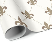 Luxueus witboek van de Lis Cadeaupapier (Rol Hoek)