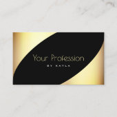 Luxueus zwart-goud effect met openingstijden visitekaartje (Voorkant)