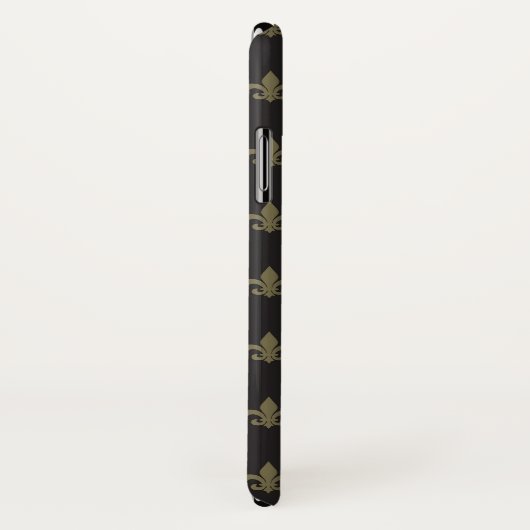 Luxueus zwart goudvleur De Lis Pattern Case-Mate iPhone Case (Achterkant / rechts)