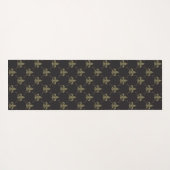 Luxueus zwart goudvleur De Lis Pattern Yogamat (Achterkant (horizontaal))