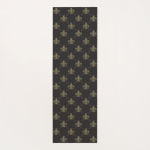 Luxueus zwart goudvleur De Lis Pattern Yogamat (Achterkant)