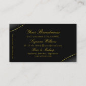 Luxueus zwart met Gold Border en Logo Luxe Visitekaartje (Achterkant)