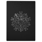 luxueus zwart-wit  zwart-wit, monogrammen klembord (Achterkant)