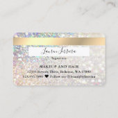 Luxueuze advertentiekaart voor diamant Glitter Visitekaartje (Achterkant)