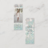 Luxueuze afstuderen glitter foto naam Kaart Mini Visitekaartje (Voorkant / Achterkant)