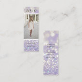 Luxueuze afstuderen glitter foto naam Kaart Mini Visitekaartje (Voorkant / Achterkant)