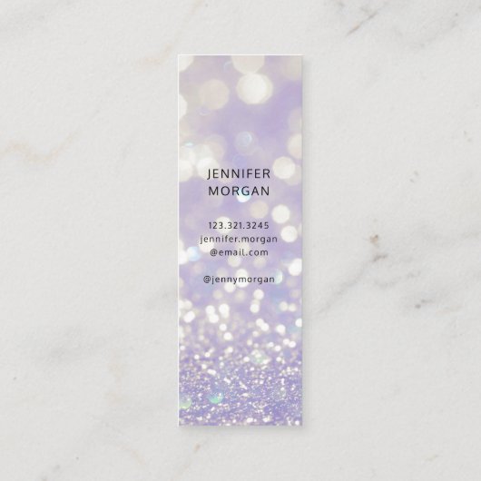 Luxueuze afstuderen glitter foto naam Kaart Mini Visitekaartje (Achterkant)