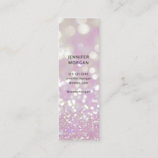 Luxueuze afstuderen glitter foto naam Kaart Mini Visitekaartje (Achterkant)