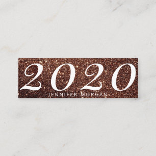 Luxueuze afstuderen koperen glitter Name Kaart Mini Visitekaartje