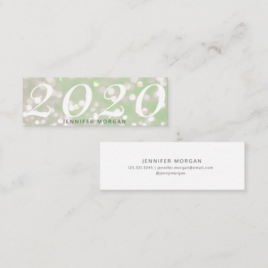 Luxueuze afstuderen sparkle glitter Name Kaart Mini Visitekaartje (Voorkant / Achterkant)