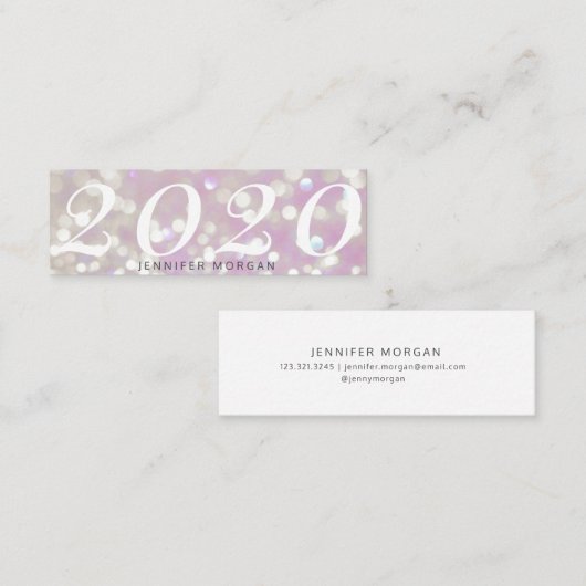 Luxueuze afstuderen sparkle glitter Name Kaart Mini Visitekaartje (Voorkant / Achterkant)