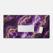 Luxueuze Amethist Marmer Geode Bureaumat (Keyboard & Muis)