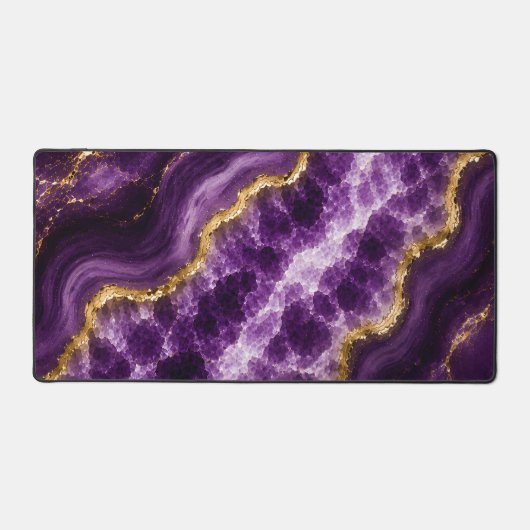 Luxueuze Amethist Marmer Geode Bureaumat (Voorkant)