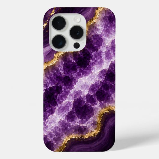Luxueuze Amethist Marmer Geode Case-Mate iPhone Case (Achterkant)