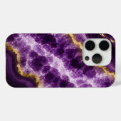 Luxueuze Amethist Marmer Geode Case-Mate iPhone Case (Achterkant (horizontaal))