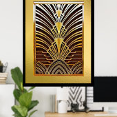 Luxueuze Art Deco Poster (Thuiskantoor)