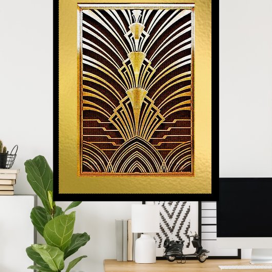 Luxueuze Art Deco Poster (Thuiskantoor)